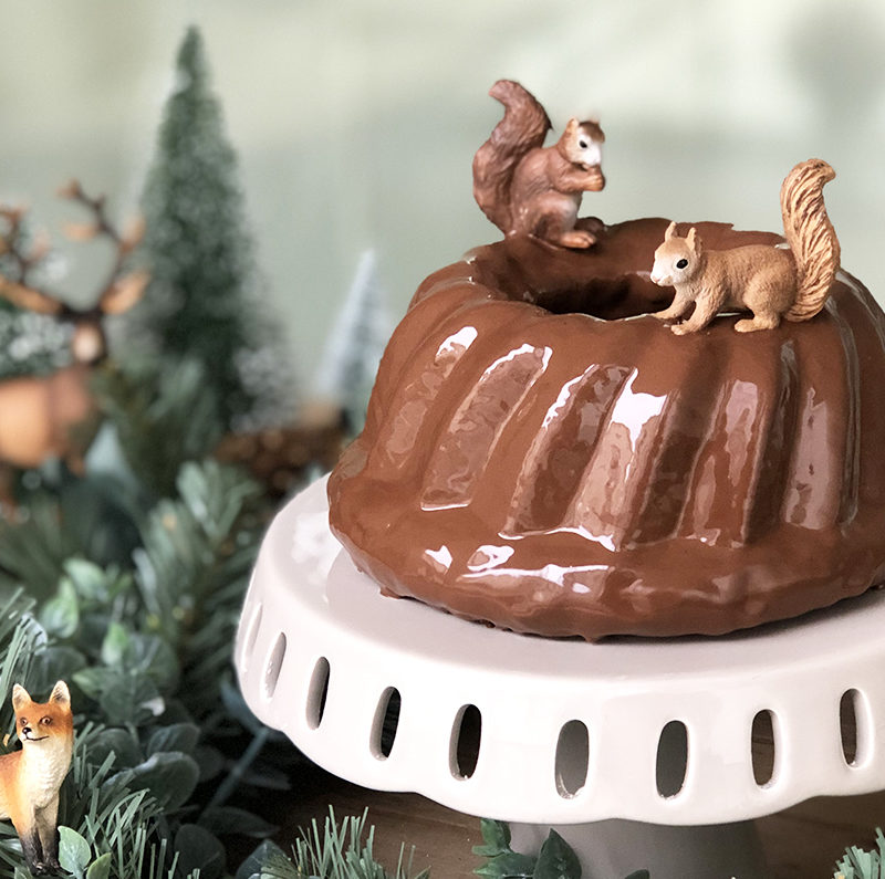 Nutella cake for Christmas with gingerbread taste
