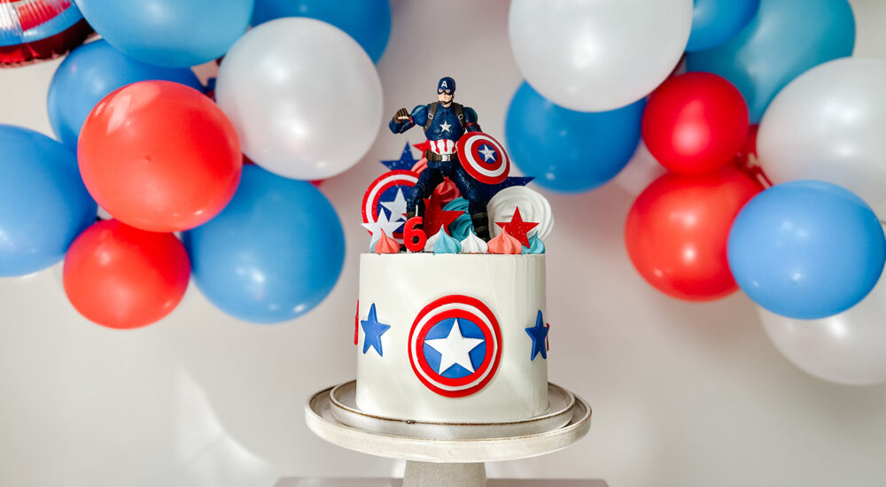 Captain America Motivtorte zum 6. Geburtstag